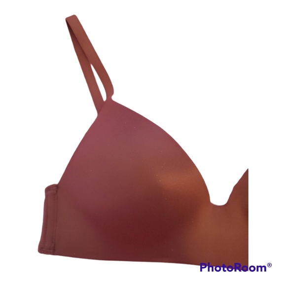 LA SENZA Dark Burgundy Wireless Push Up Bra - Size XS, 32A - Picture 2 of 4